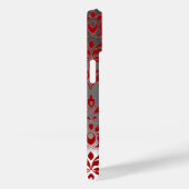 DAMASK GEM MONOGRAMM rot weiß Case-Mate iPhone Hülle (Rückseite / Rechts)