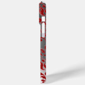 DAMASK GEM MONOGRAMM rot weiß Case-Mate iPhone Hülle (Rückseite / Links)