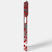 DAMASK GEM MONOGRAMM rot weiß Case-Mate iPhone Hülle (Rückseite / Rechts)