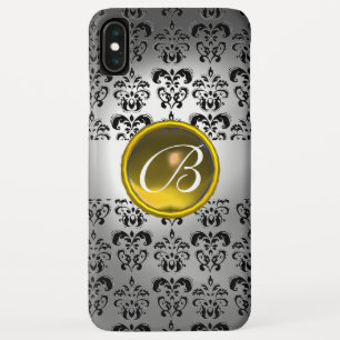 DAMASK GEM MONOGRAMM, schwarz gelb Case-Mate iPhone Hülle