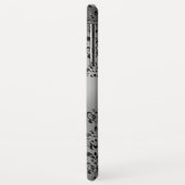 DAMASK GEM MONOGRAMM, schwarz gelb Case-Mate iPhone Hülle (Hinten/Links)