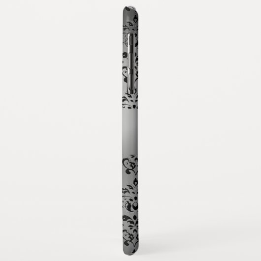 DAMASK GEM MONOGRAMM, schwarz gelb Case-Mate iPhone Hülle (Hinten/Links)