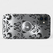 DAMASK GEM MONOGRAMM weiß Case-Mate iPhone Hülle (Rückseite (Horizontal))
