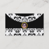 DAMASK GEM STONE MONOGRAM,2 Gold Visitenkarte (Rückseite)