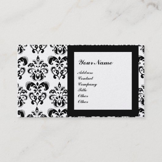 DAMASK GEM STONE MONOGRAM,2 Gold Visitenkarte (Vorderseite)