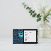 DAMASK GEM STONE MONOGRAM,2 topaz,violett Visitenkarte (Stehend Vorderseite)