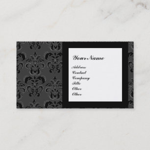 DAMASK GEM STONE MONOGRAM,2 topaz,violett Visitenkarte