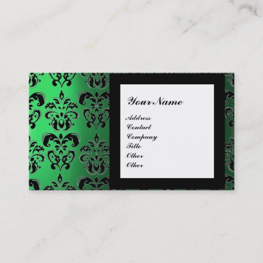 DAMASK GEM STONE MONOGRAM,2 topaz,violett Visitenkarte (Vorderseite)