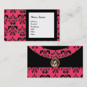DAMASK GEM STONE MONOGRAM,2 topaz,violett Visitenkarte (Vorne/Hinten)