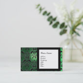 DAMASK GEM STONE MONOGRAM,2 topaz,violett Visitenkarte (Stehend Vorderseite)