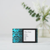 DAMASK GEM STONE MONOGRAM,2 topaz,violett Visitenkarte (Stehend Vorderseite)