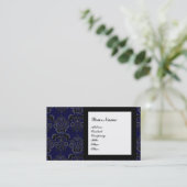 DAMASK GEM STONE MONOGRAM,2 topaz,violett Visitenkarte (Stehend Vorderseite)