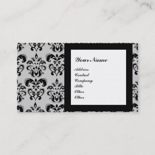 DAMASK GEM STONE MONOGRAM,2 topaz,violett Visitenkarte