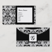 DAMASK GEM STONE MONOGRAM,3 VISITENKARTE (Vorne/Hinten)