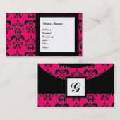 DAMASK GEM STONE MONOGRAM,3 VISITENKARTE (Vorne/Hinten)