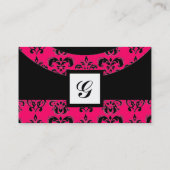 DAMASK GEM STONE MONOGRAM,3 VISITENKARTE (Rückseite)