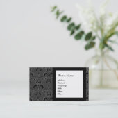 DAMASK GEM STONE MONOGRAM,3 VISITENKARTE (Stehend Vorderseite)