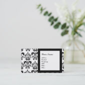 DAMASK GEM STONE MONOGRAM,3 VISITENKARTE (Stehend Vorderseite)