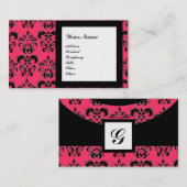 DAMASK GEM STONE MONOGRAM,3 VISITENKARTE (Vorne/Hinten)
