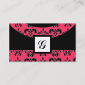 DAMASK GEM STONE MONOGRAM,3 VISITENKARTE (Rückseite)