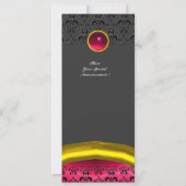 DAMASK GEM STONE MONOGRAM EINLADUNG (Rückseite)
