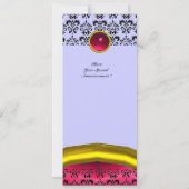 DAMASK GEM STONE MONOGRAM EINLADUNG (Rückseite)