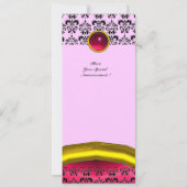 DAMASK GEM STONE MONOGRAM EINLADUNG (Rückseite)