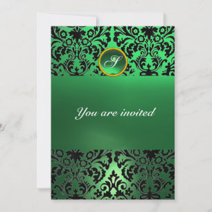 DAMASK GEM STONE MONOGRAM EINLADUNG