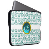 DAMASK GEM STONE MONOGRAMM LAPTOPSCHUTZHÜLLE (Vorne Rechts)
