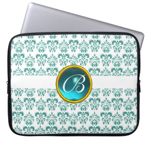 DAMASK GEM STONE MONOGRAMM LAPTOPSCHUTZHÜLLE