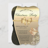 Damask Gingerbread Firmenweihnachtsfest Party Einladung (Vorderseite)
