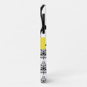 Damask, Giraffe, Schwarzweiß, Monogramm Case-Mate iPhone Hülle (Hinten/Links)