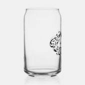 Damask Glam Bat Personalisiert Dosenglas (Rechts)