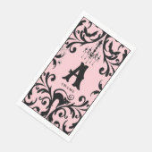 Damask Glam Monogram Halloween Paper Gasttücher Serviette (Ecke)