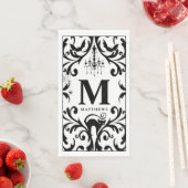 Damask Glam Monogram Halloween Serviette (Beispiel)