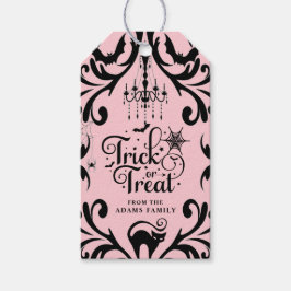 Damask Glam Trick oder Treat Halloween Geschenkanhänger