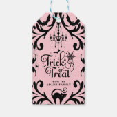 Damask Glam Trick oder Treat Halloween Geschenkanhänger (Vorderseite)