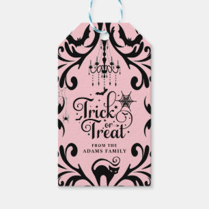 Damask Glam Trick oder Treat Halloween Geschenkanhänger