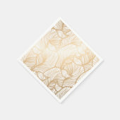 Damask Gold Floral Pattern Serviette (Ecke)