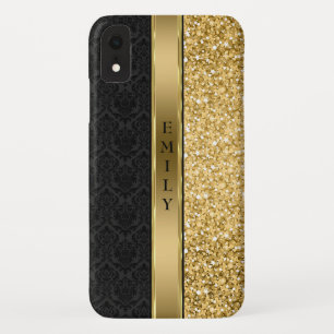 Damask & Gold Glitzer Case-Mate iPhone Hülle