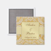 Damask Gold Multiband Gold speichern das Datum Mag Magnet (Vorderseite/Rückseite)
