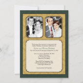 Damask Golden (50. Jubiläum) Party Einladung (Rückseite)