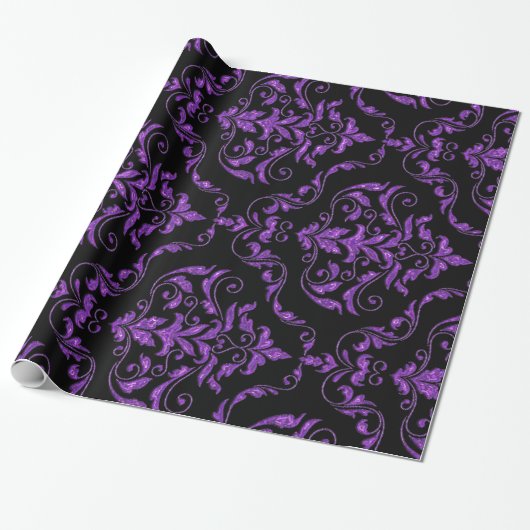 Damask Gothic Glint Geschenkpapier (Ungerollt)