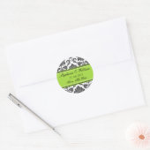 Damask Green Wedding Sticker (Umschlag)
