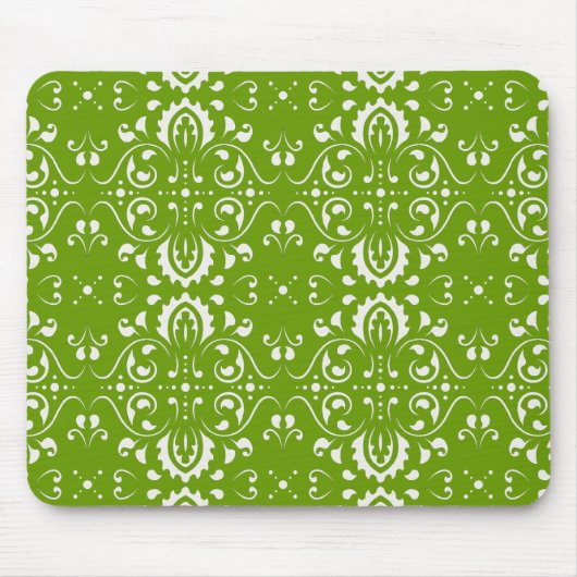 Damask - grün mousepad (Vorne)