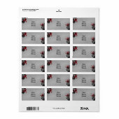 Damask Halloween Hochzeit Adressaufkleber (Vorne)