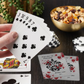 Damask Halloween Hochzeit Spielkarten (In Situ)