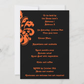 Damask Halloween-Party Einladung (Rückseite)