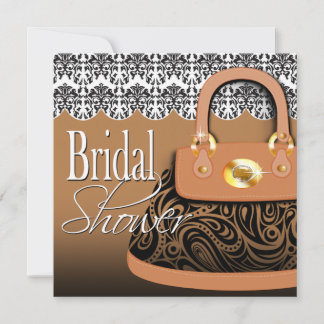 Damask Handtasche Paisley Puring Brautparty Einladung