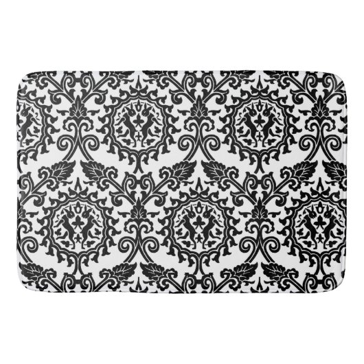 Damask Hare Pattern Bath Mat Badematte (Vorderseite)